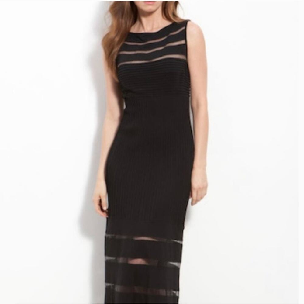 Tadashi Shoji Illusion Mesh Gown XS 69799L - Picture 3 of 8